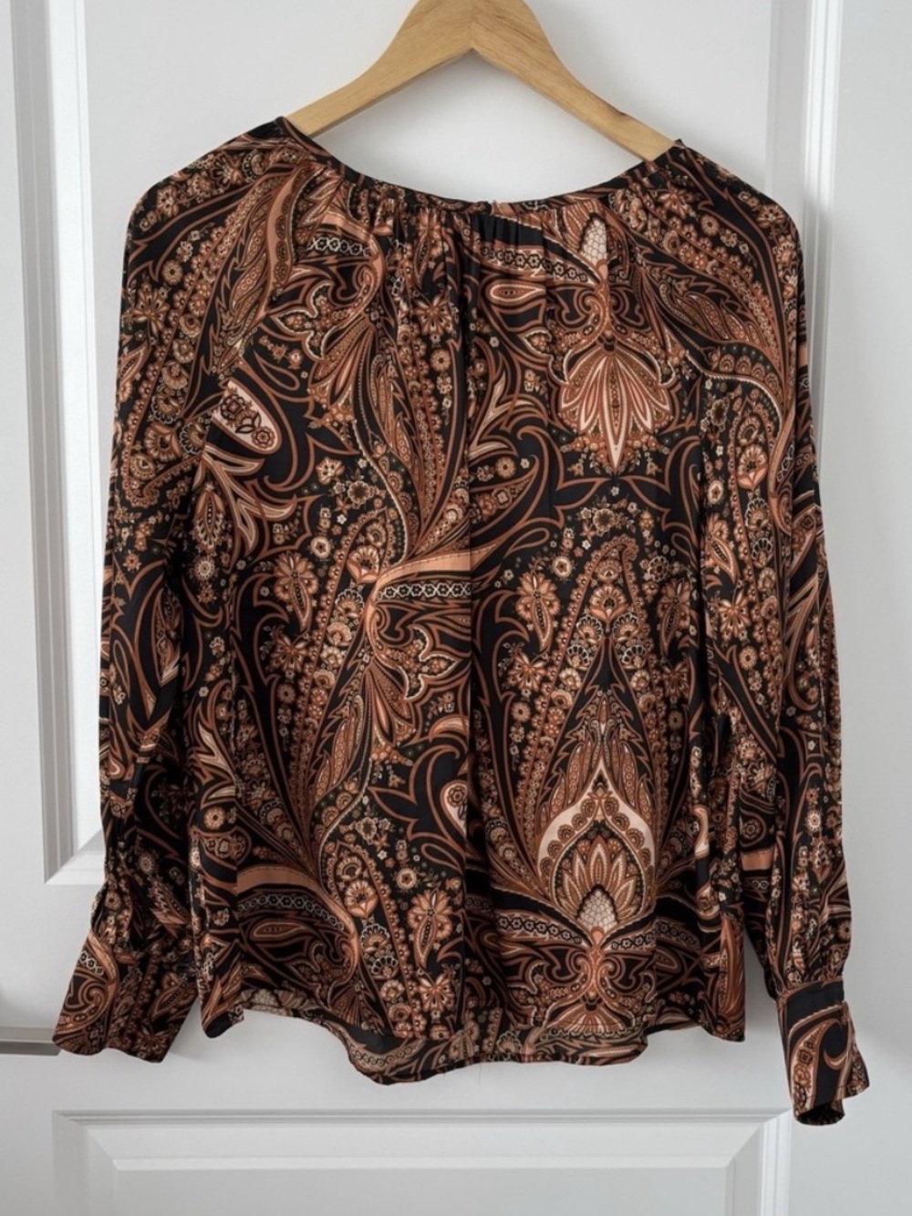 Richard Allan x H&M | Women's Long Sleeve Satin Blouse Top Size US 4